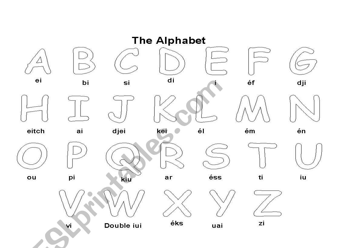The Alphabet worksheet