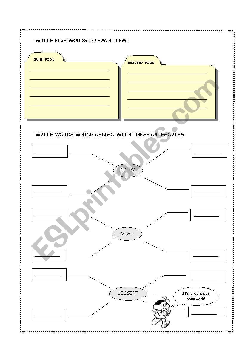 Food Vocabulary worksheet