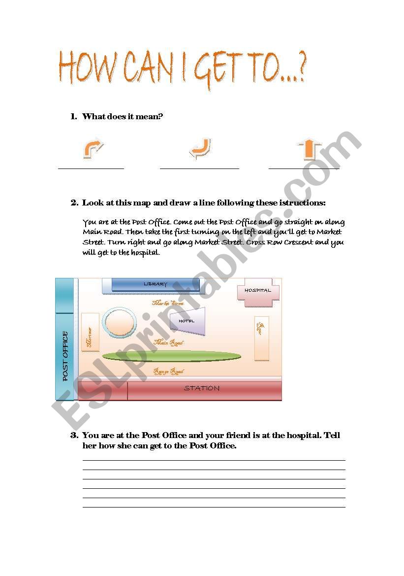 HOW CAN I GET TO...? (2 pages)