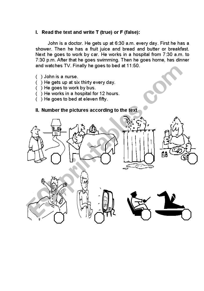 Routine worksheet