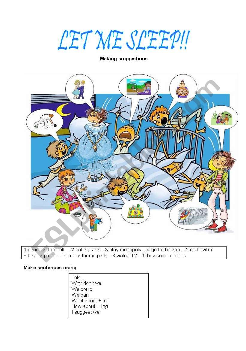 LET ME SLEEP! worksheet