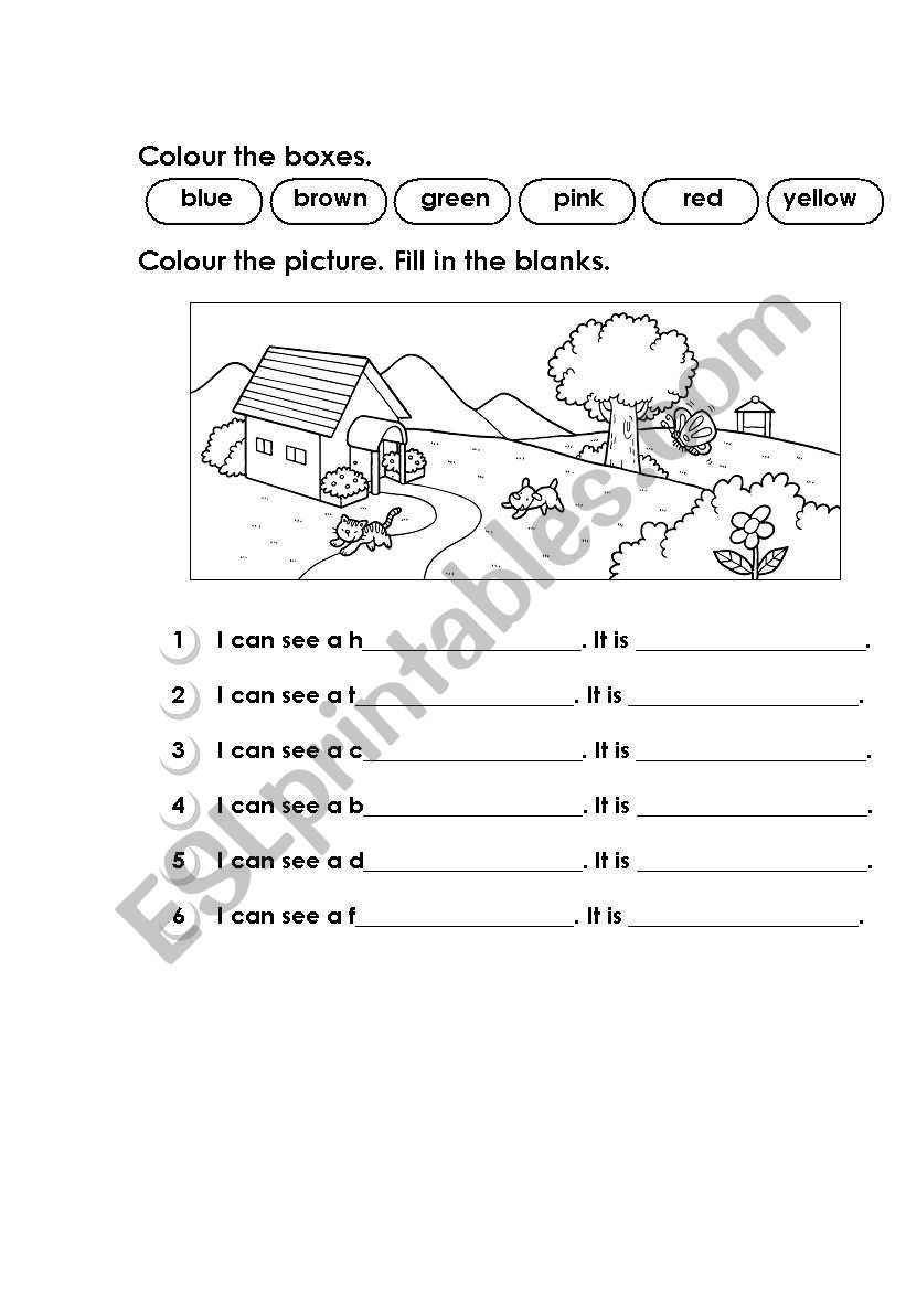 Colouring worksheet