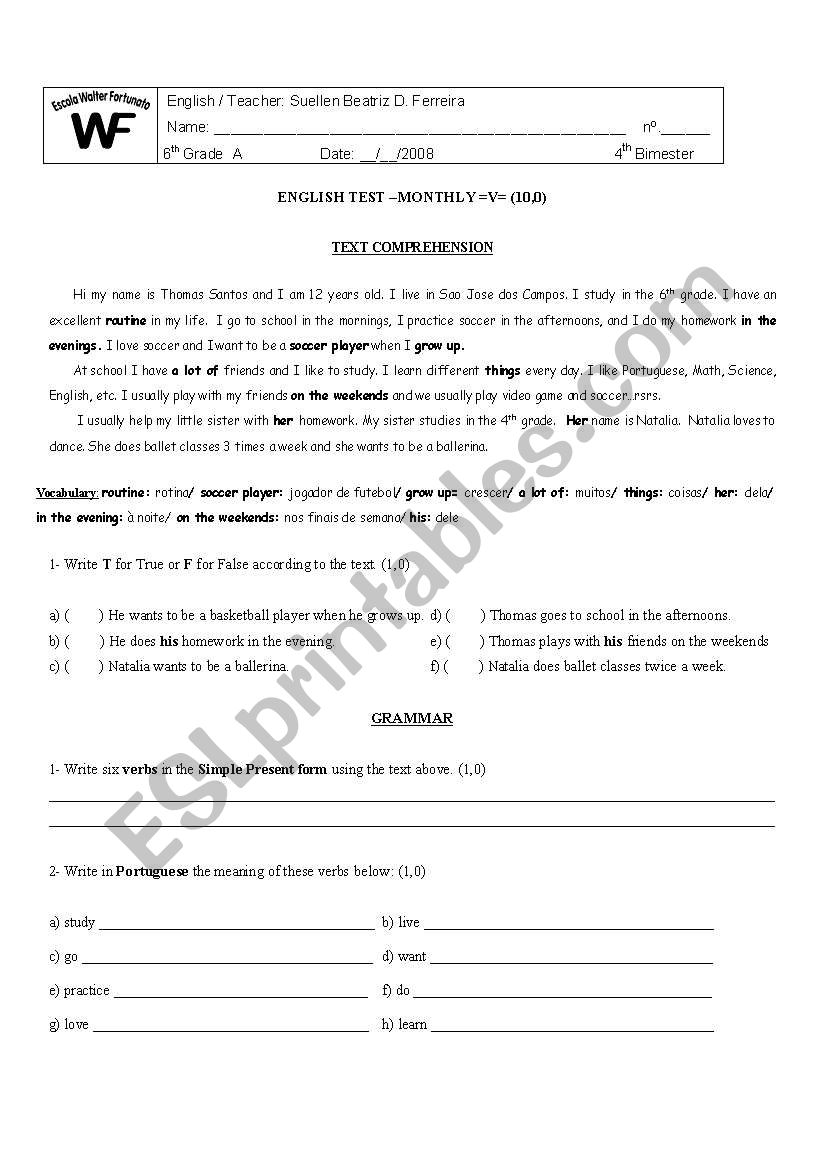 Simple Present exercises worksheet