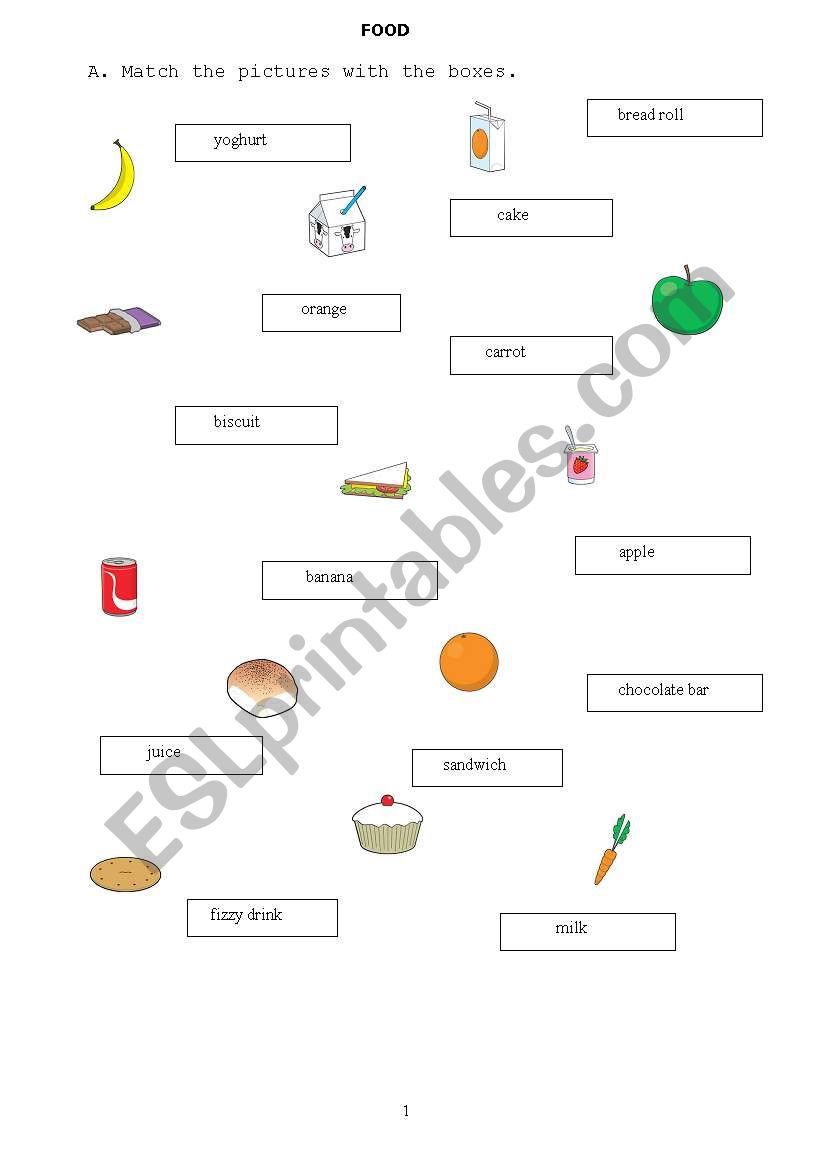 Food 1 worksheet