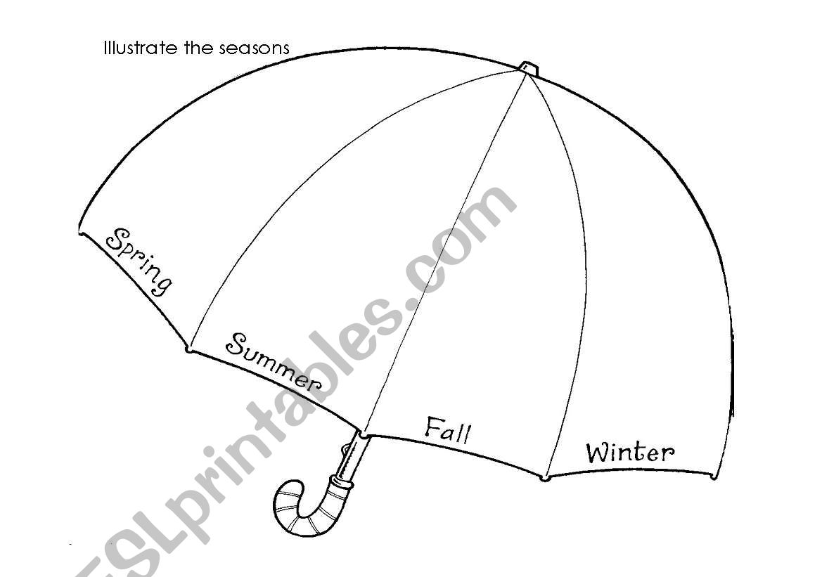 Seasons Umbrella worksheet