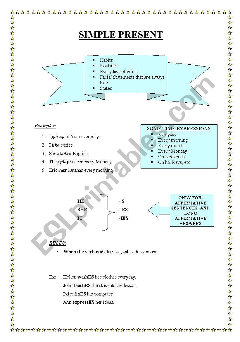 Simple Present worksheet