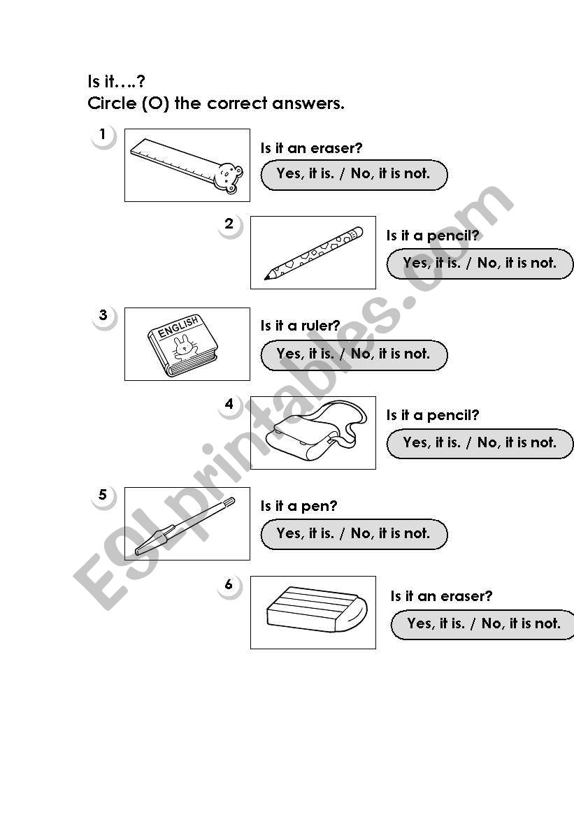 Is it? worksheet