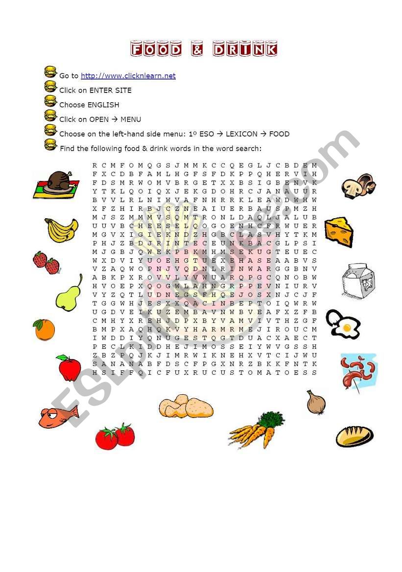 Food Drink worksheet