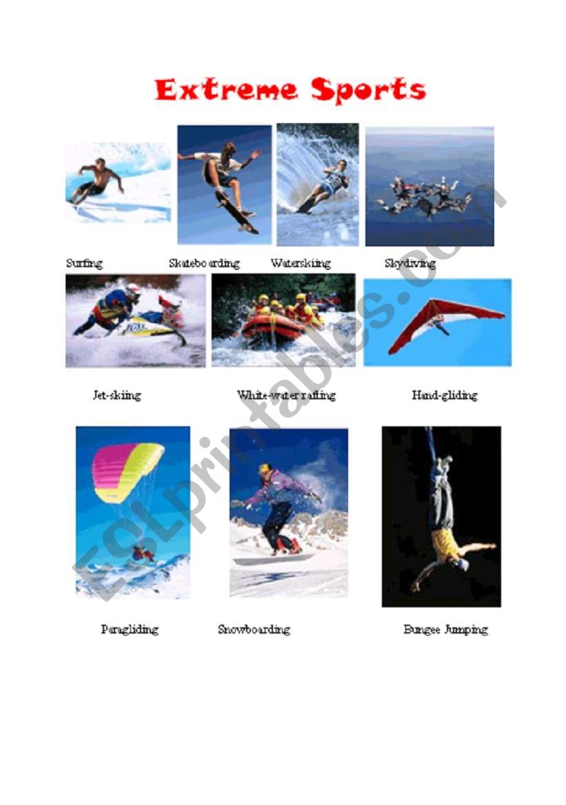 Extreme Sports 2 Solution worksheet