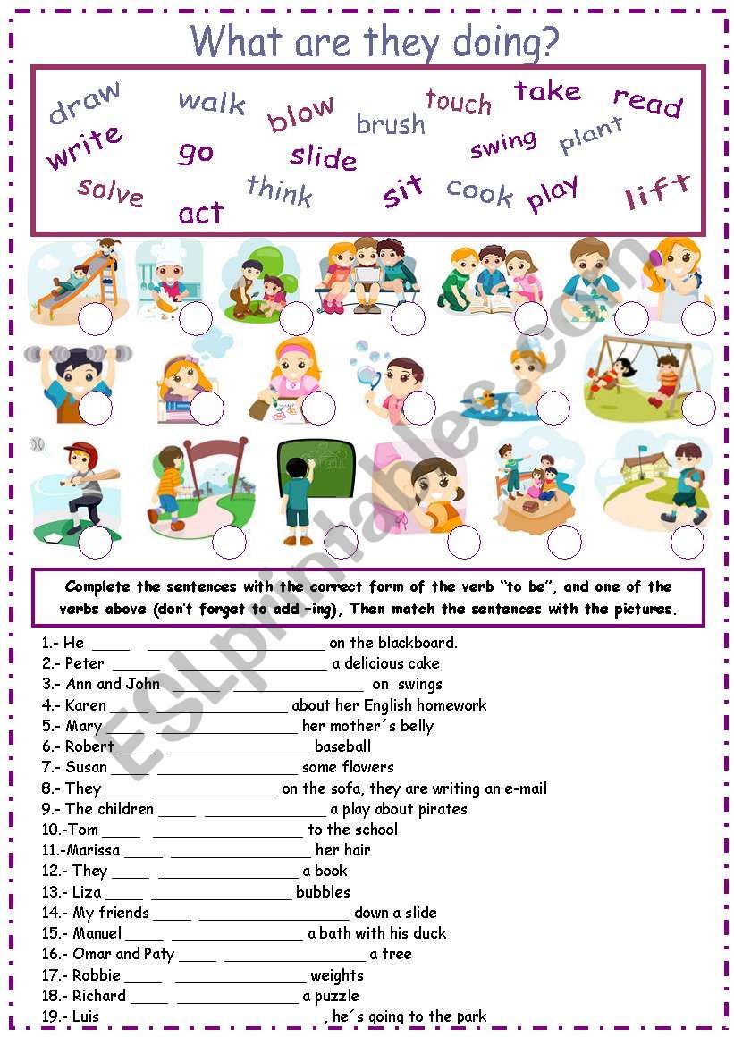 worksheet-of-present-continuous