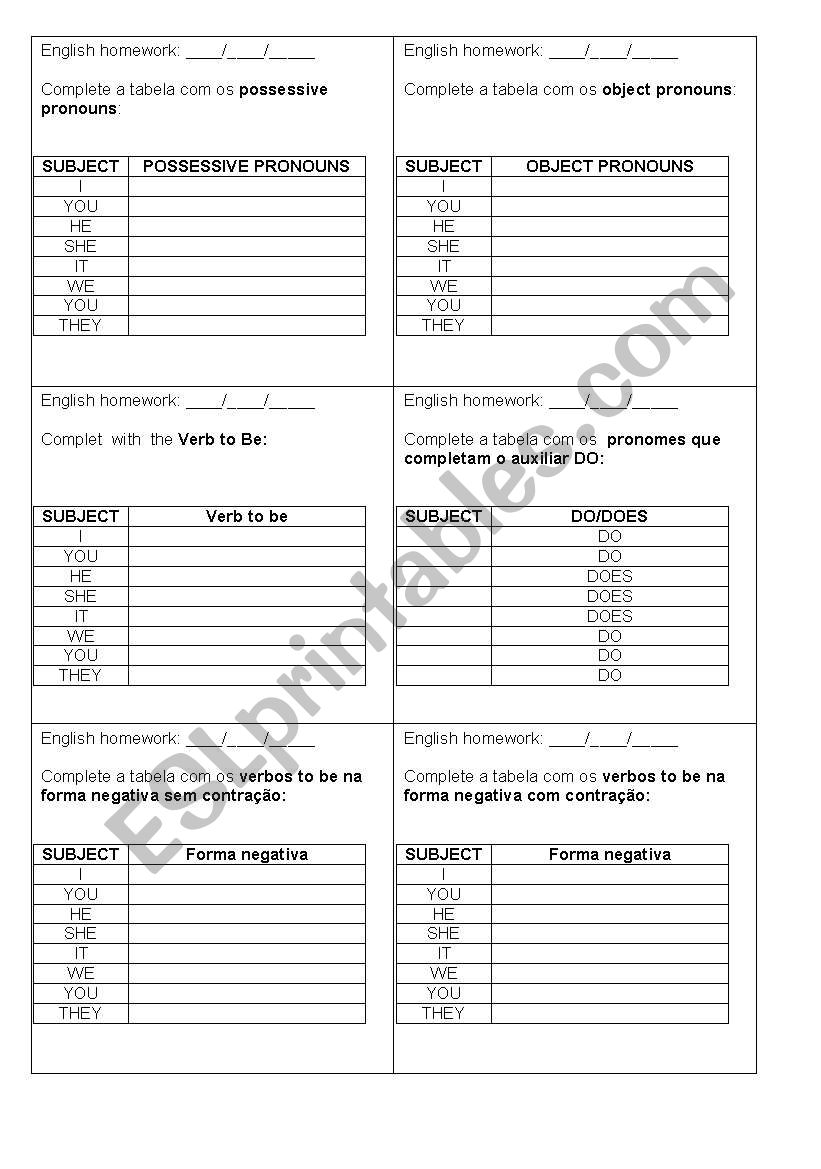 REVIEW worksheet