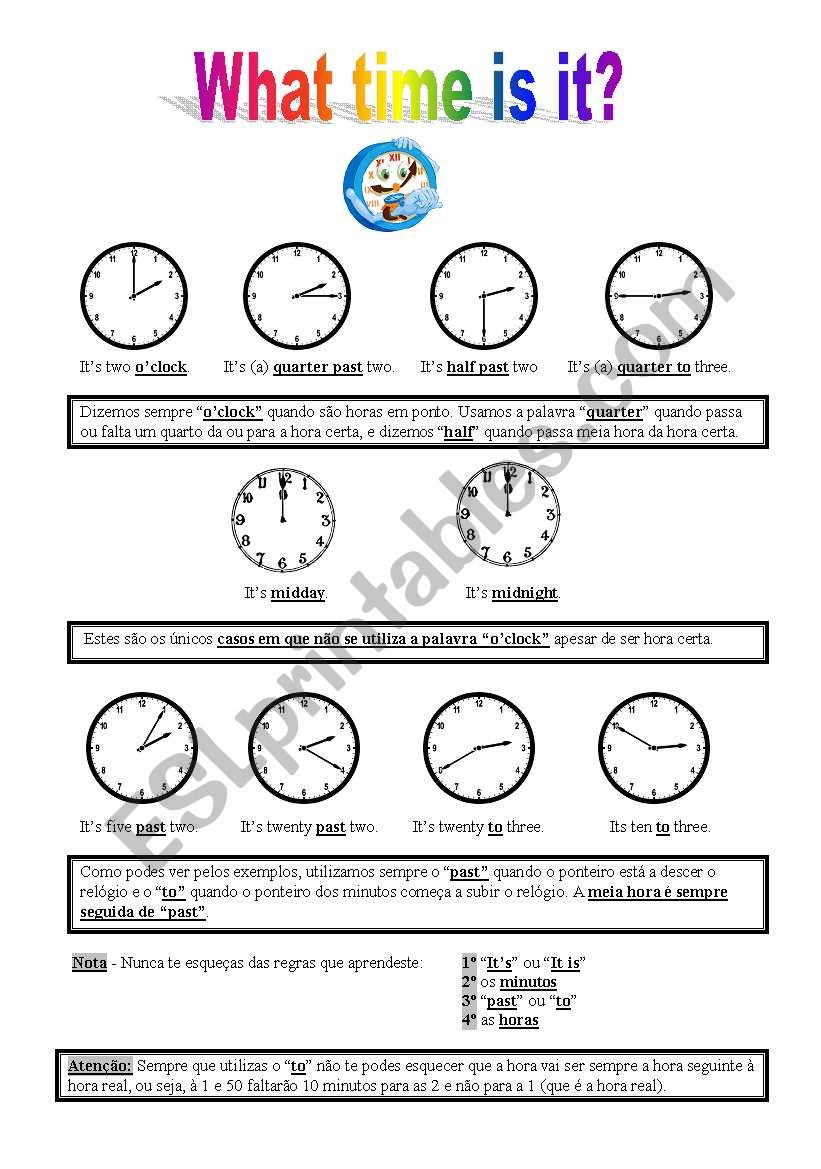 What time is it? worksheet