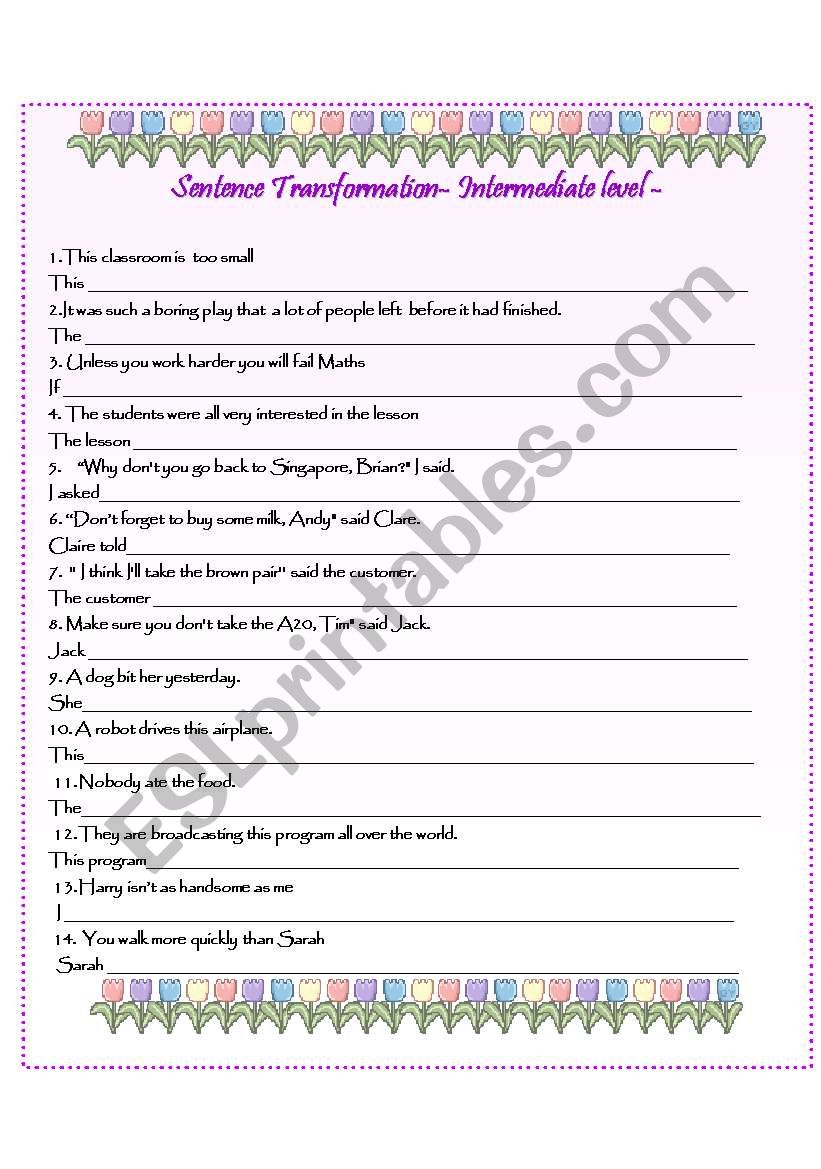 sentence-transformation-intermediate-level-esl-worksheet-by-starfish