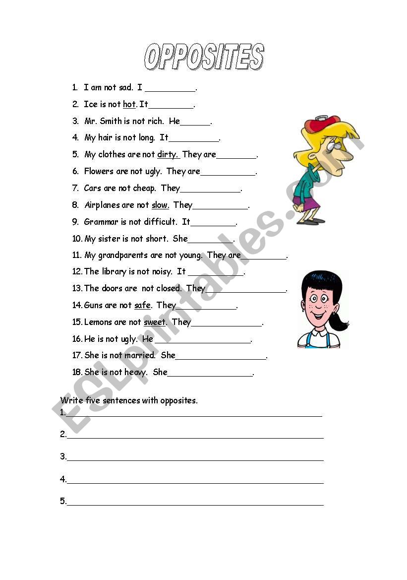 adjectives worksheet