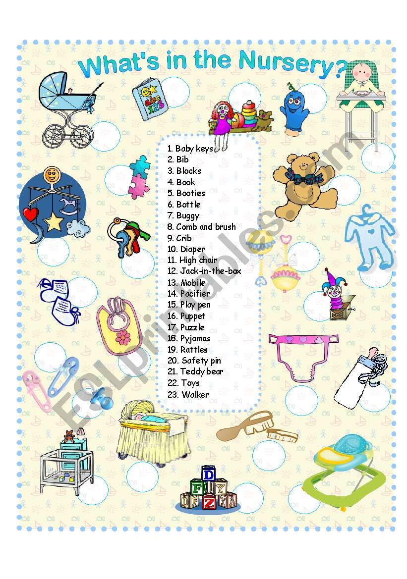 Whats in the Nursery? worksheet