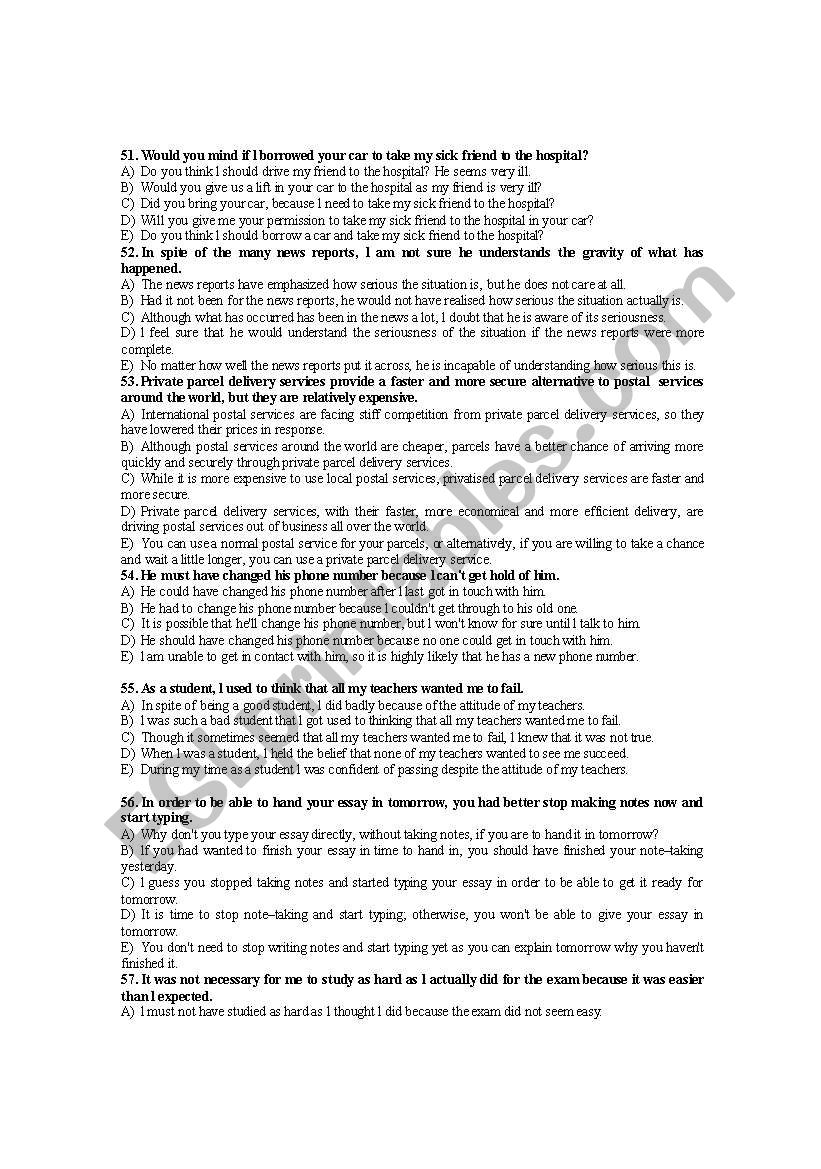 modal verbs7_advanced MCQ worksheet