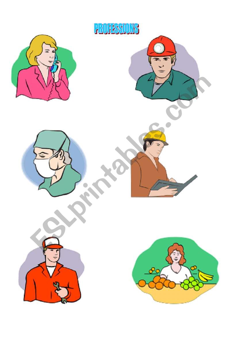 Professions part 1 worksheet
