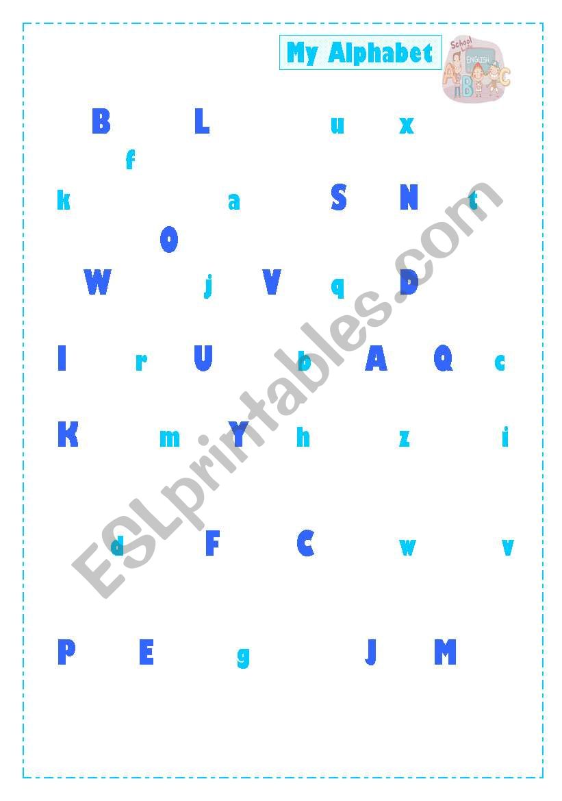 Alphabet Matching Game worksheet