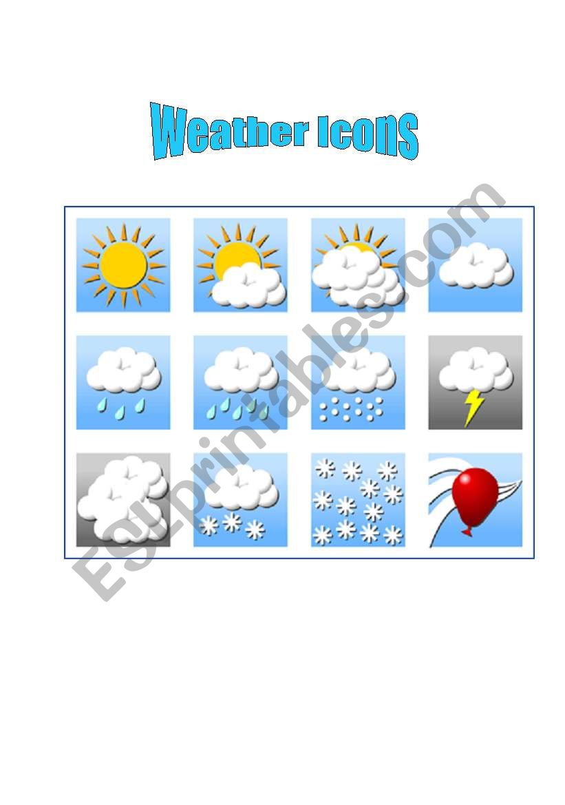 Weather Icons worksheet