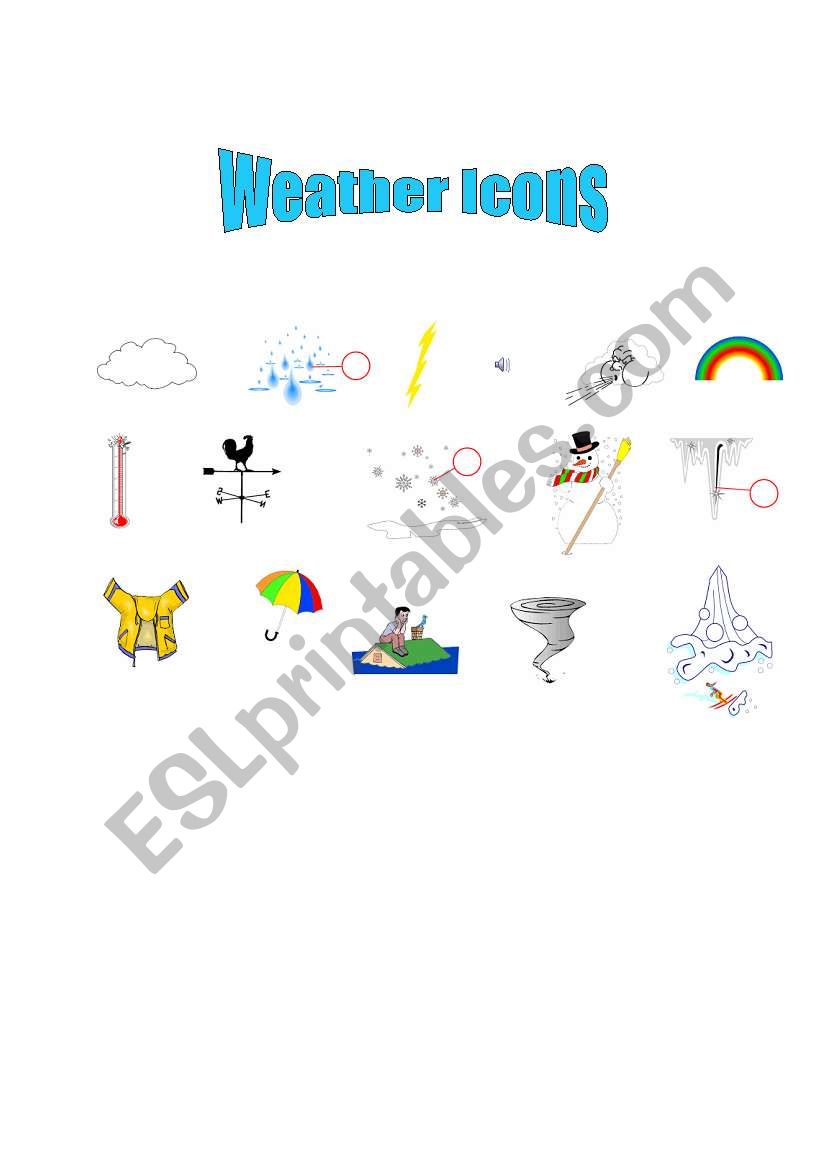 Weather Icons worksheet