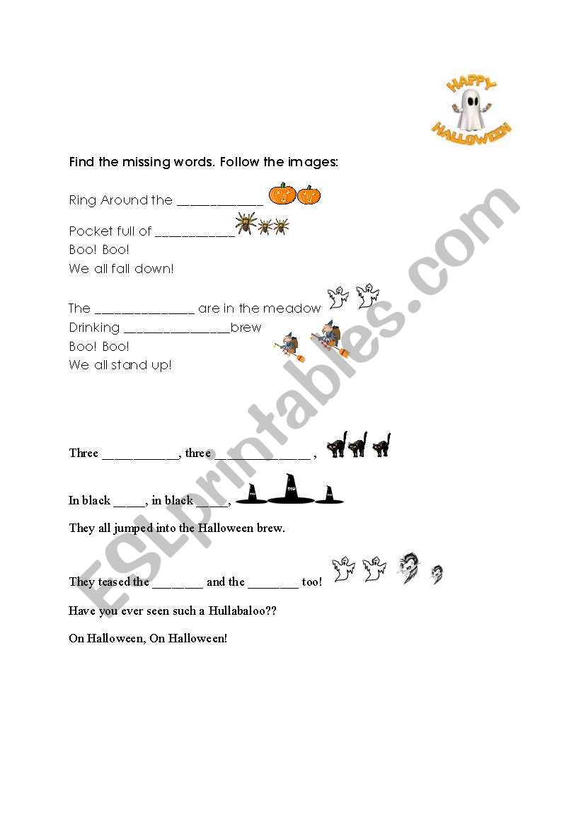 Halloween Songs worksheet