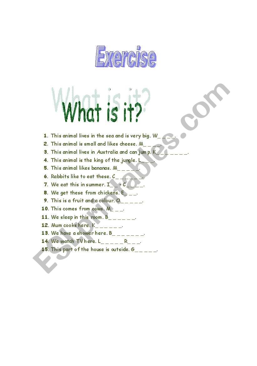 Animal Quiz worksheet