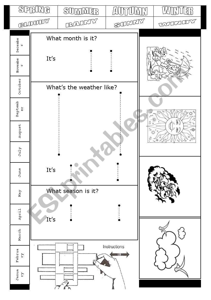 WEATHER REPORT DIY CALENDAR worksheet