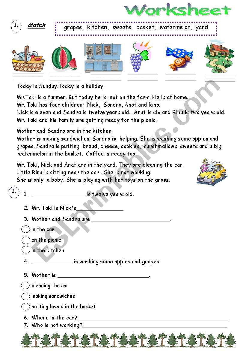 Reading Comprehension  worksheet