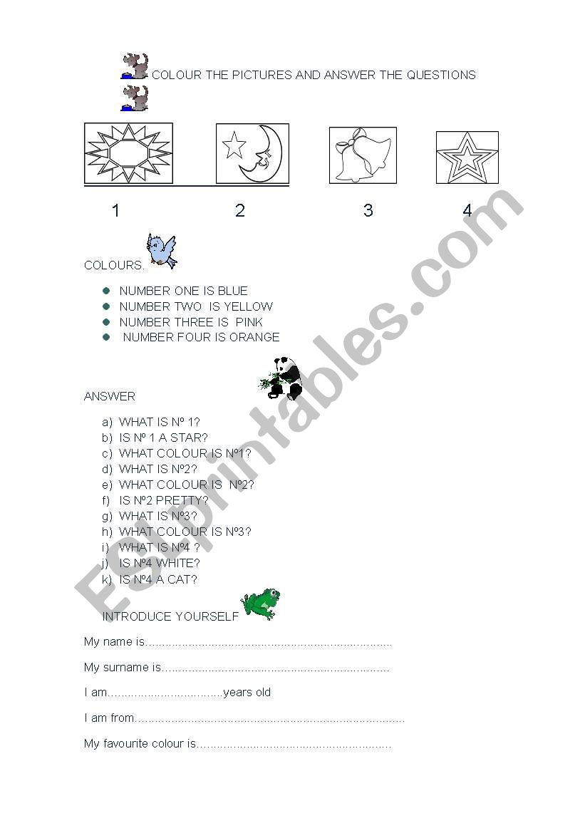 activities for kids worksheet