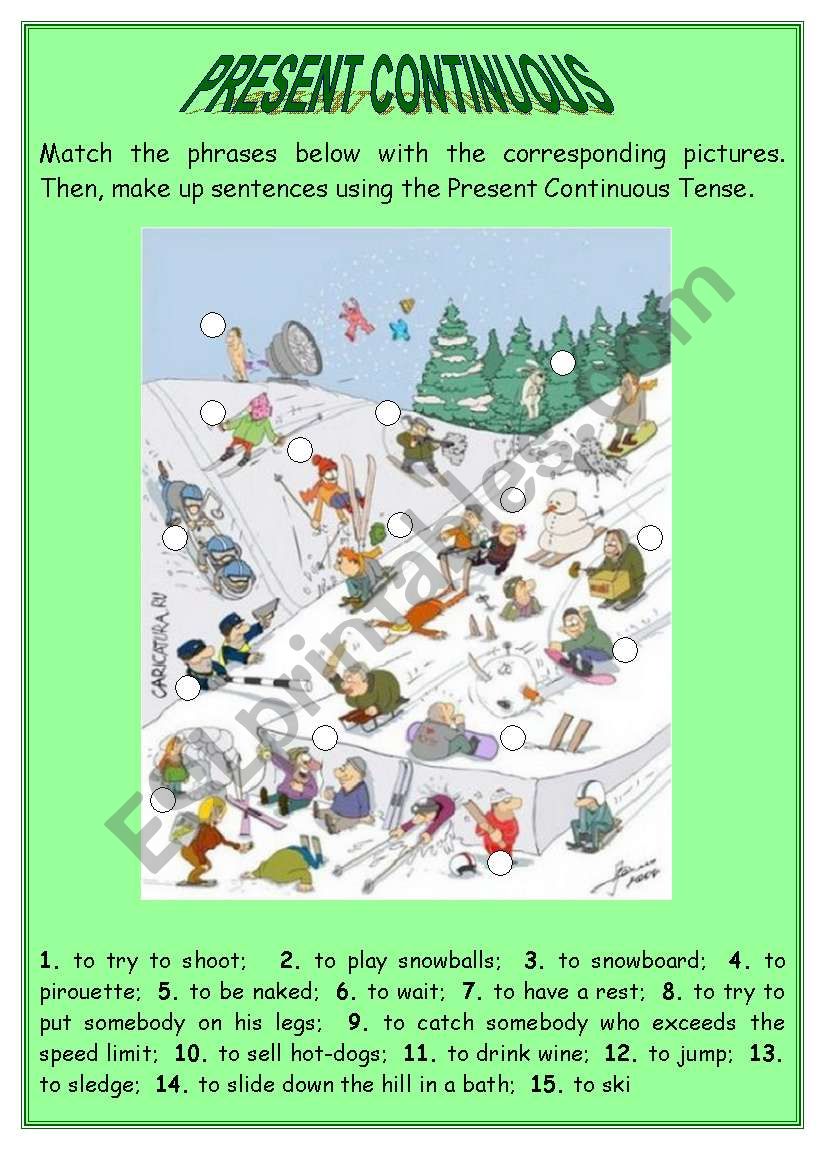 PRESENT CONTINUOUS worksheet