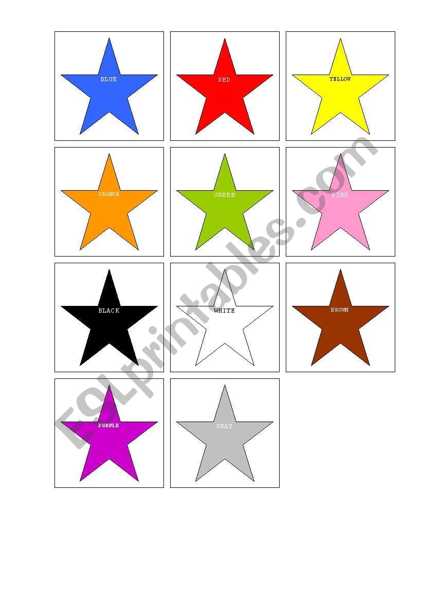 COLOURS worksheet