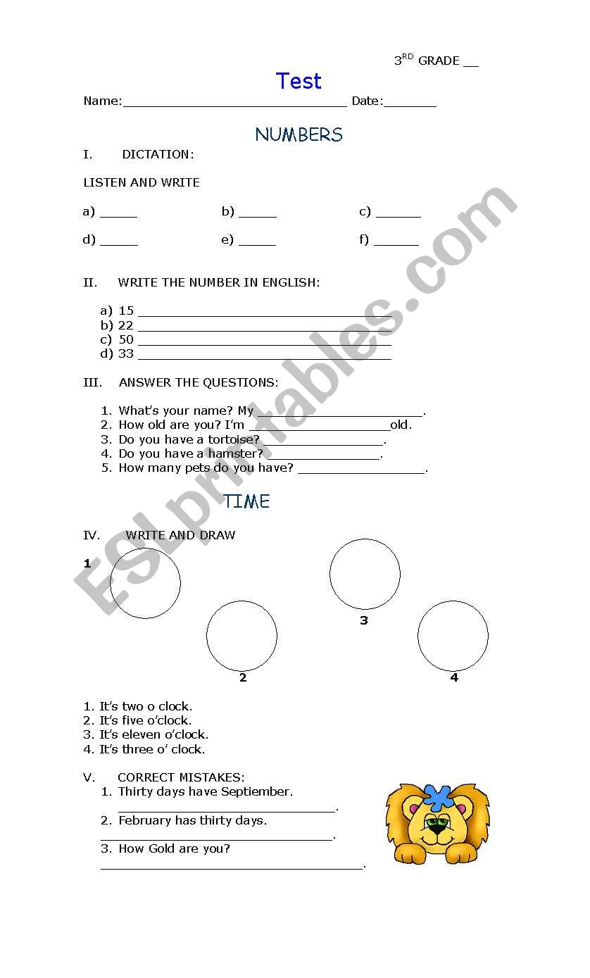 exam for beginners worksheet