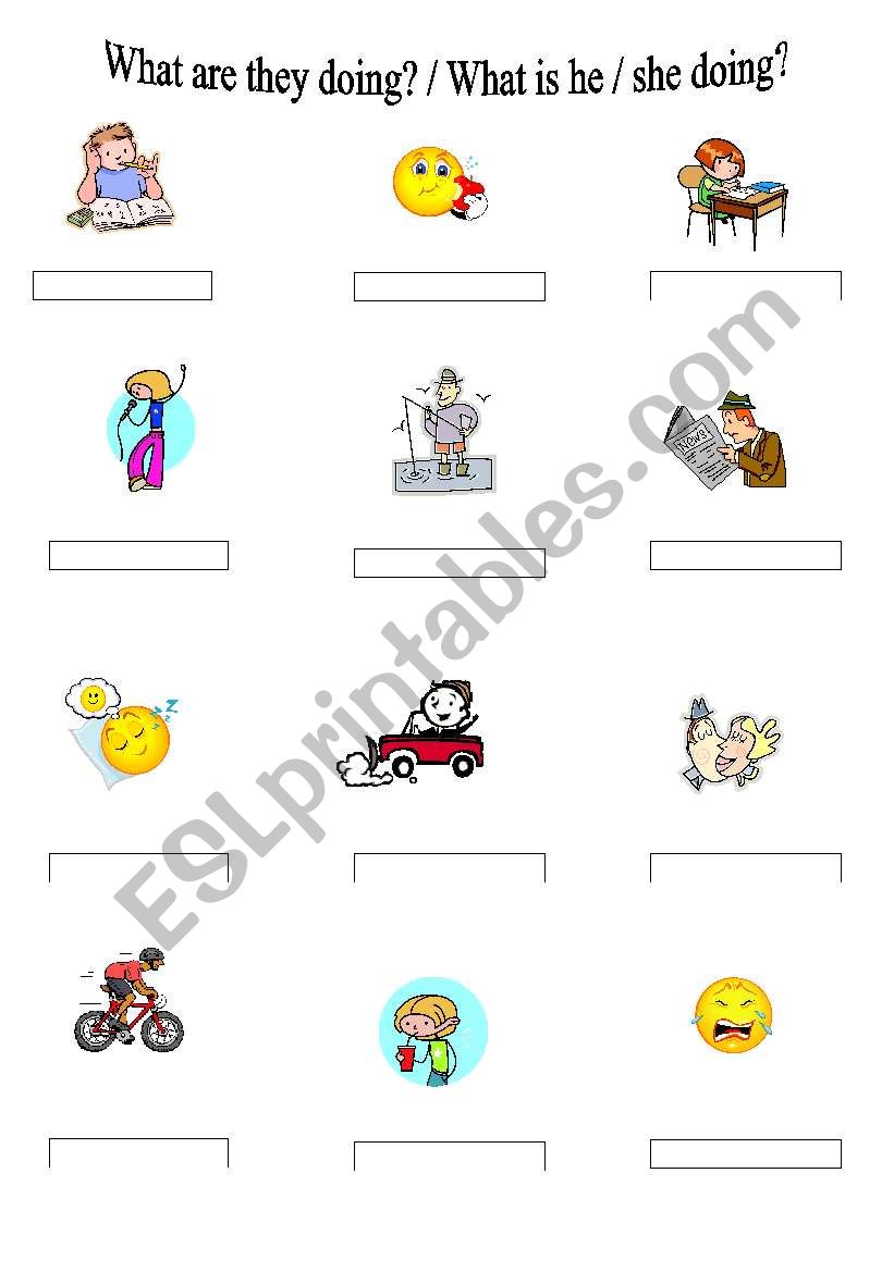 What are they doing? worksheet