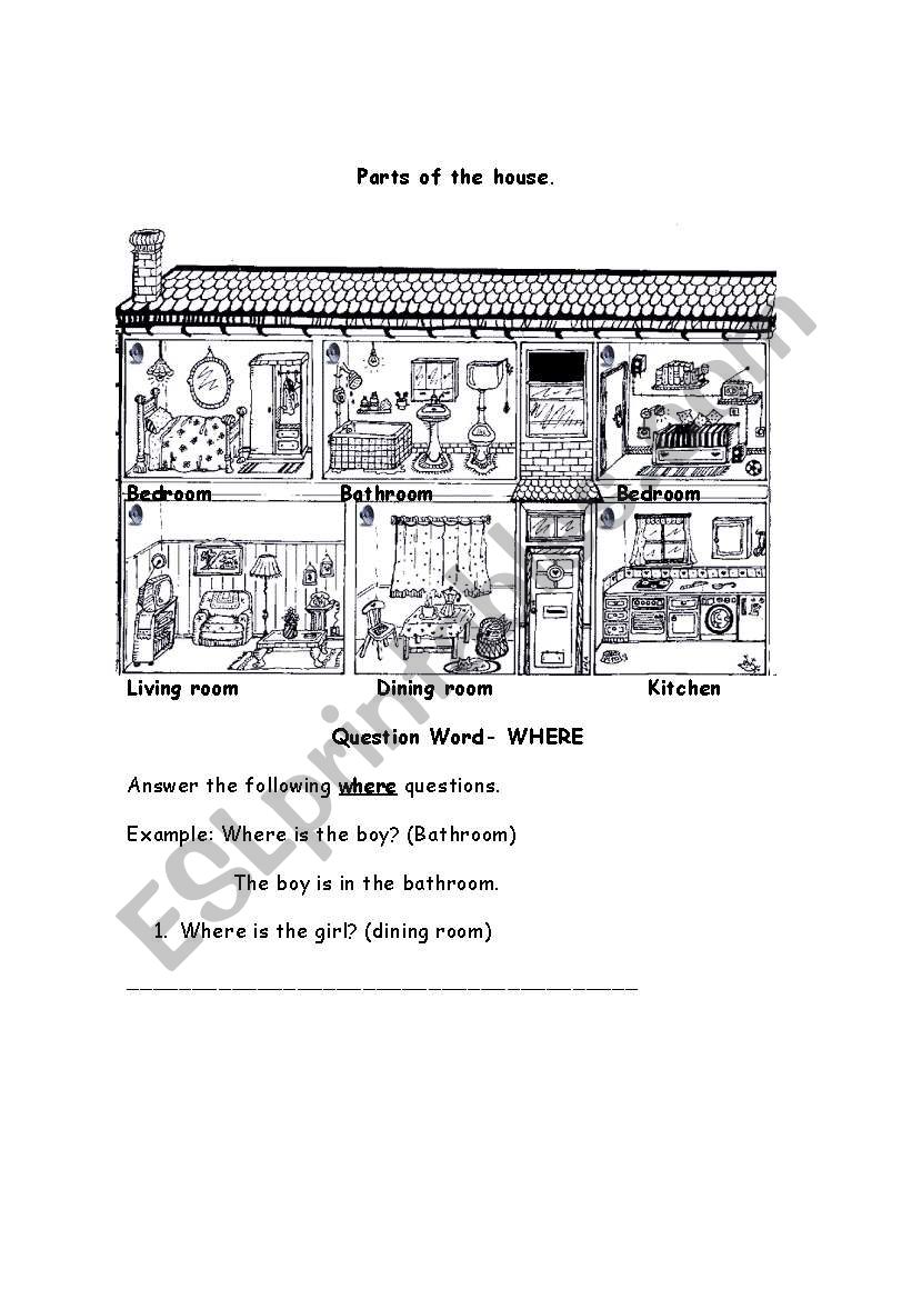 Where-How many worksheet