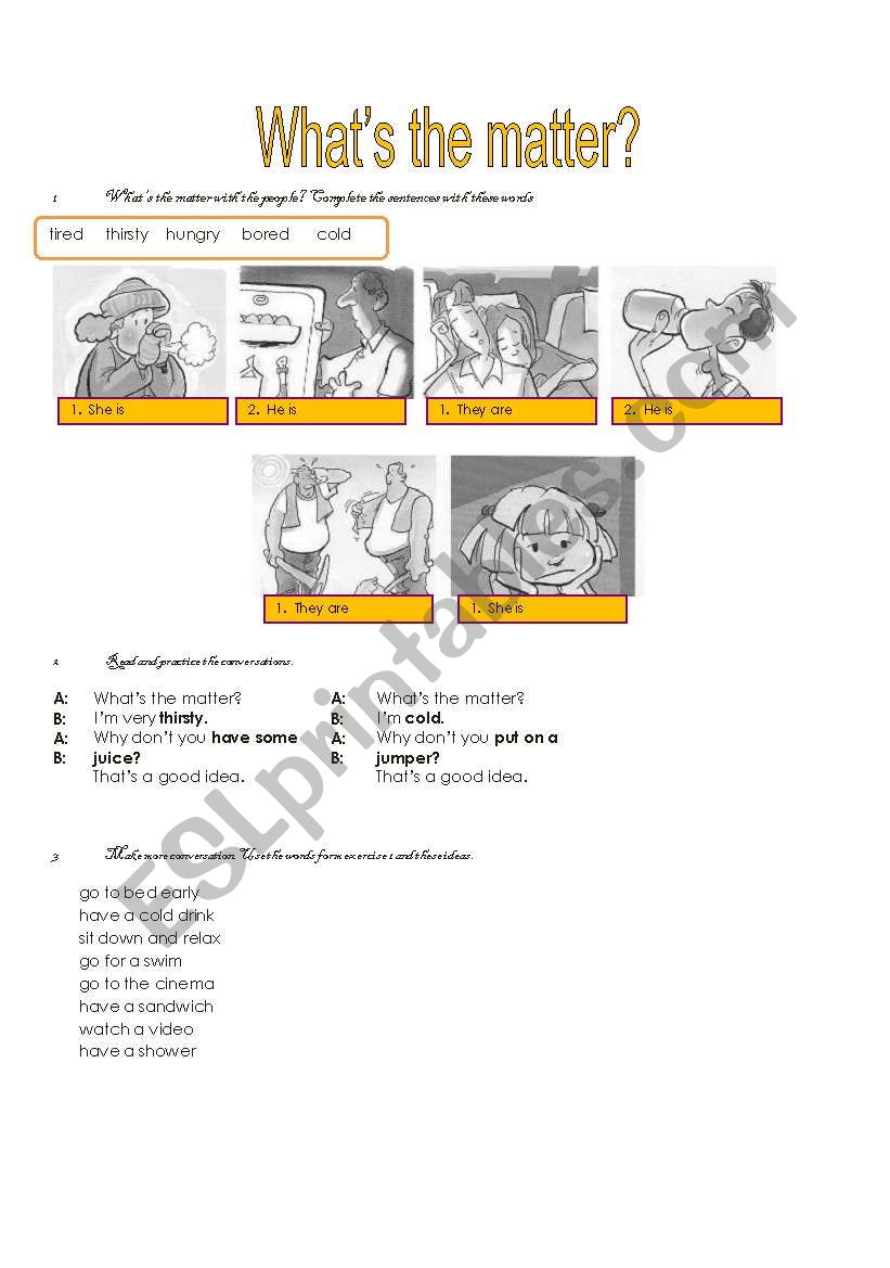 Whats the matter? worksheet