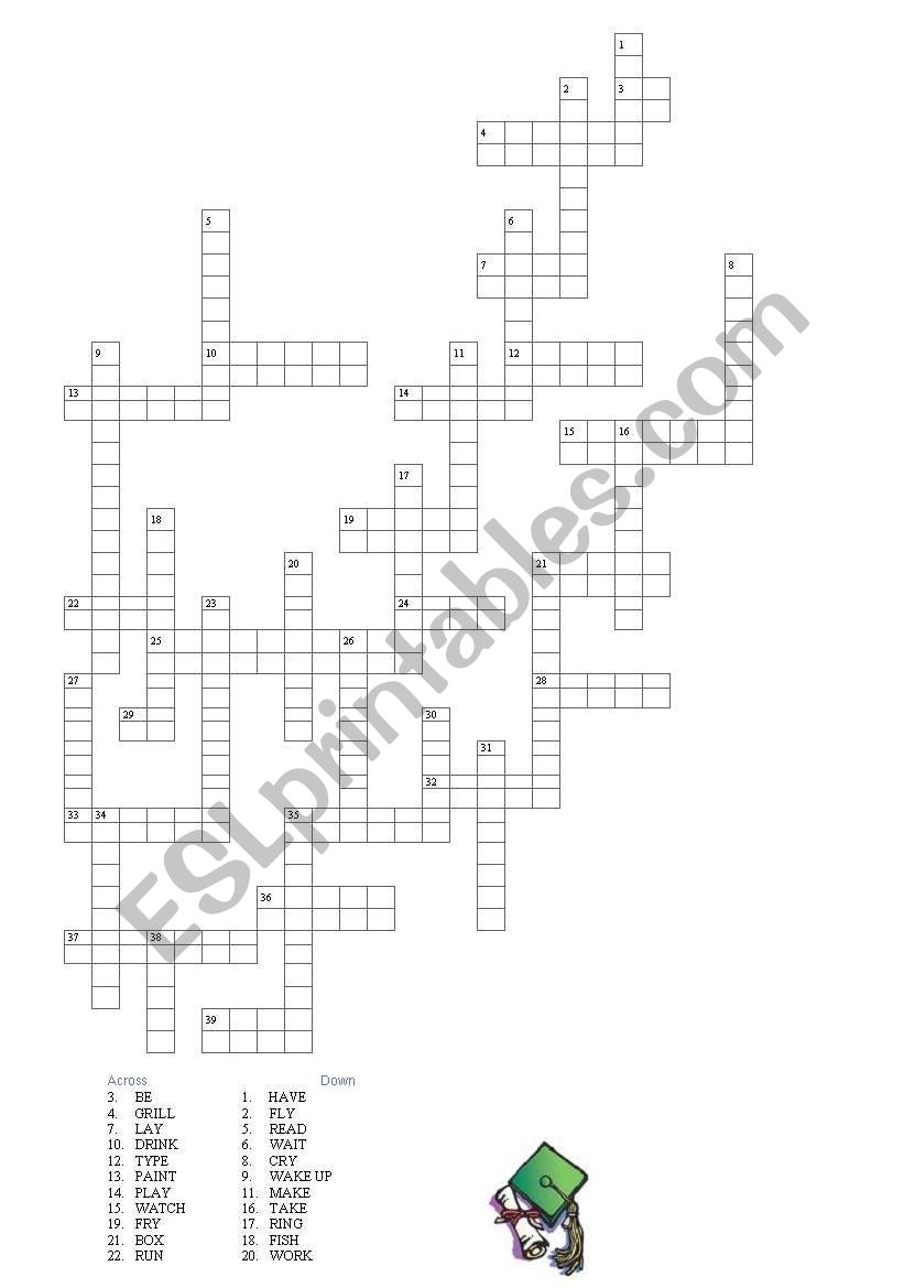 PRESENT SIMPLE S ES IES  ENDINGS  CROSSWORD