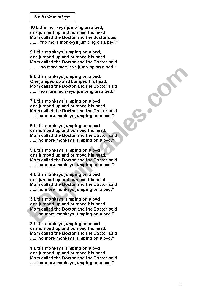 English songs worksheet