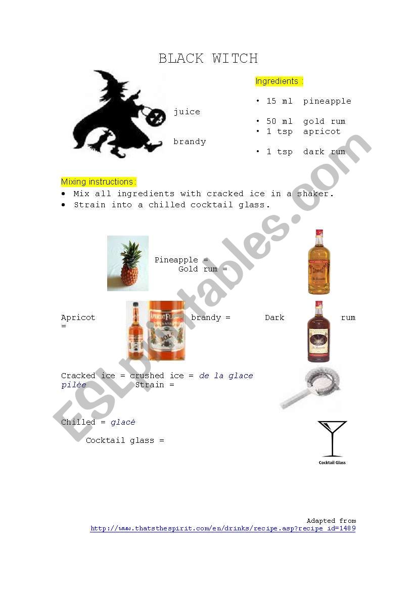 BLACK WITCH  - Halloween Cocktail Recipe