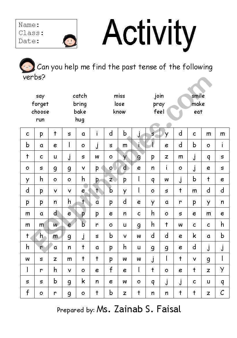 Past  tense worksheet