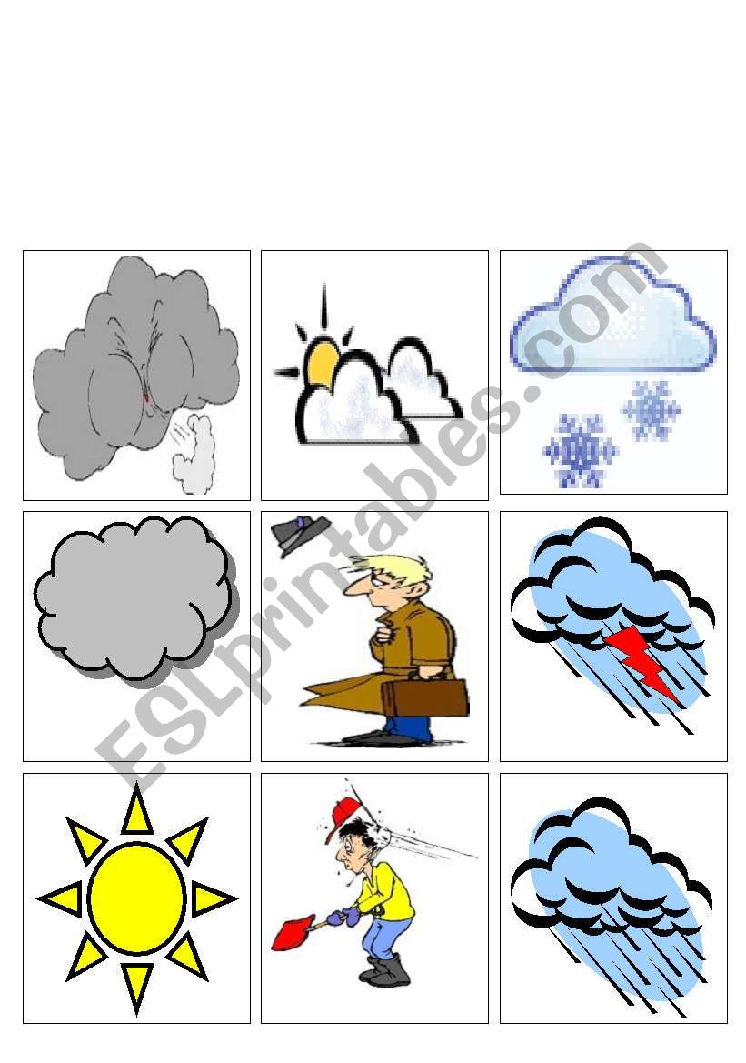 weather flashcards worksheet