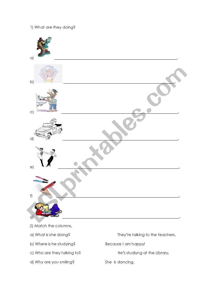Present Continuous worksheet