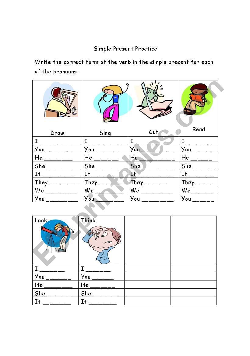 Simple present worksheet