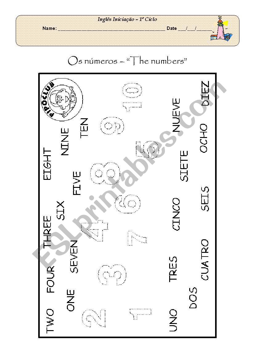 Numbers worksheet