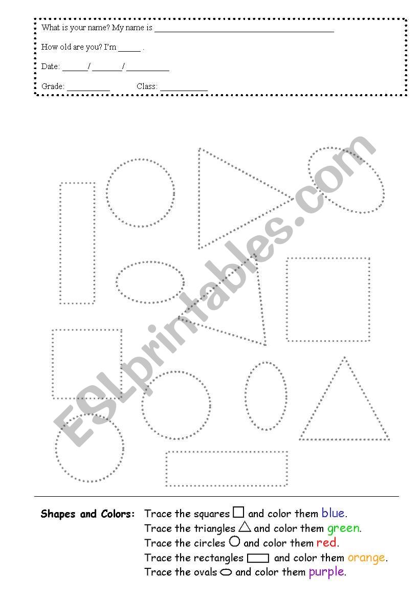 Shapes worksheet