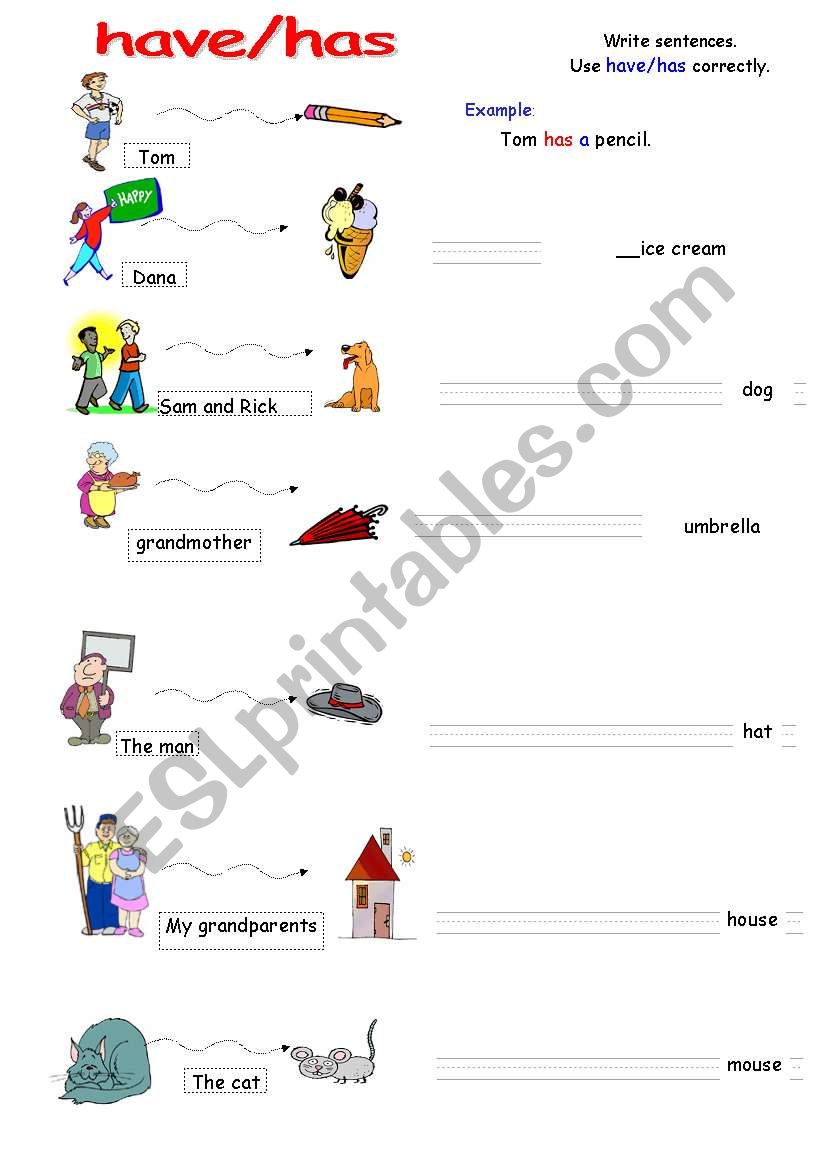 Have-Has /Easy grammar worksheet