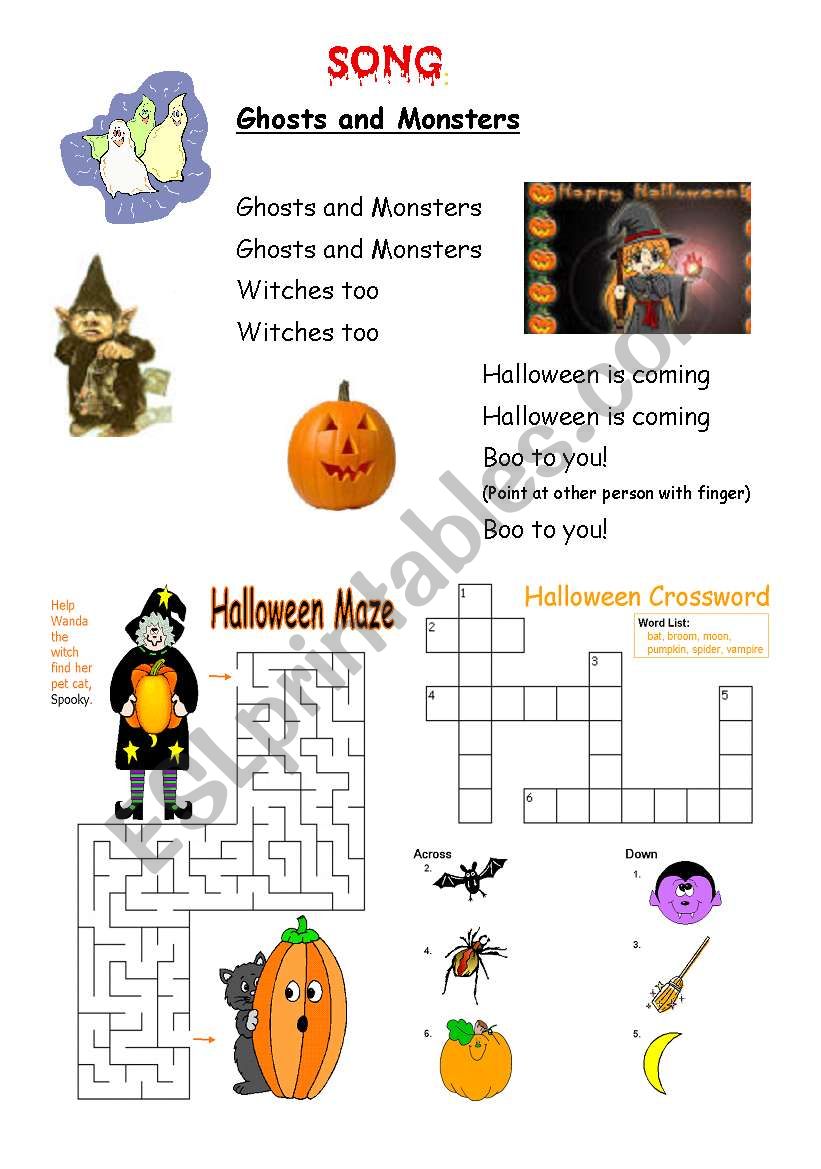 Halloween worksheet