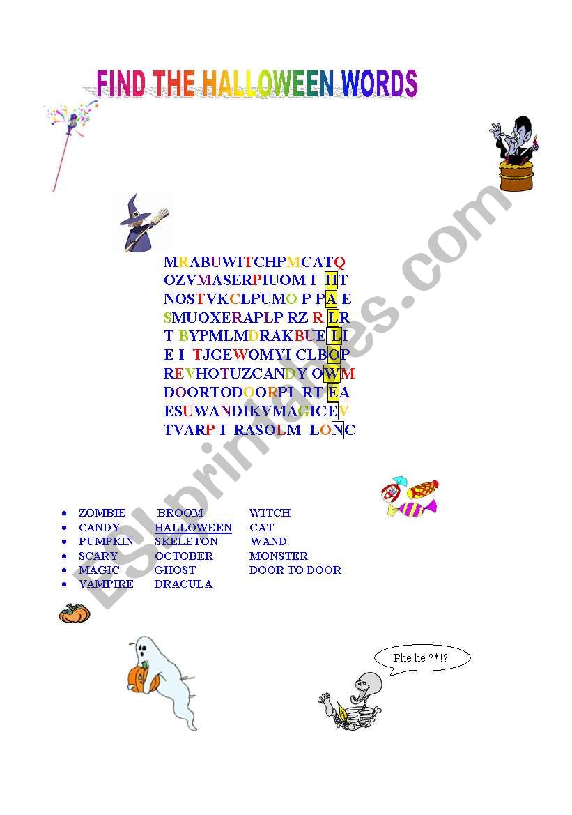 HAPPY HALLOWEEN worksheet