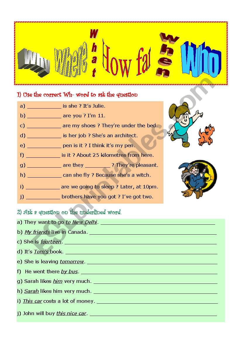 WH- QUESTIONS worksheet