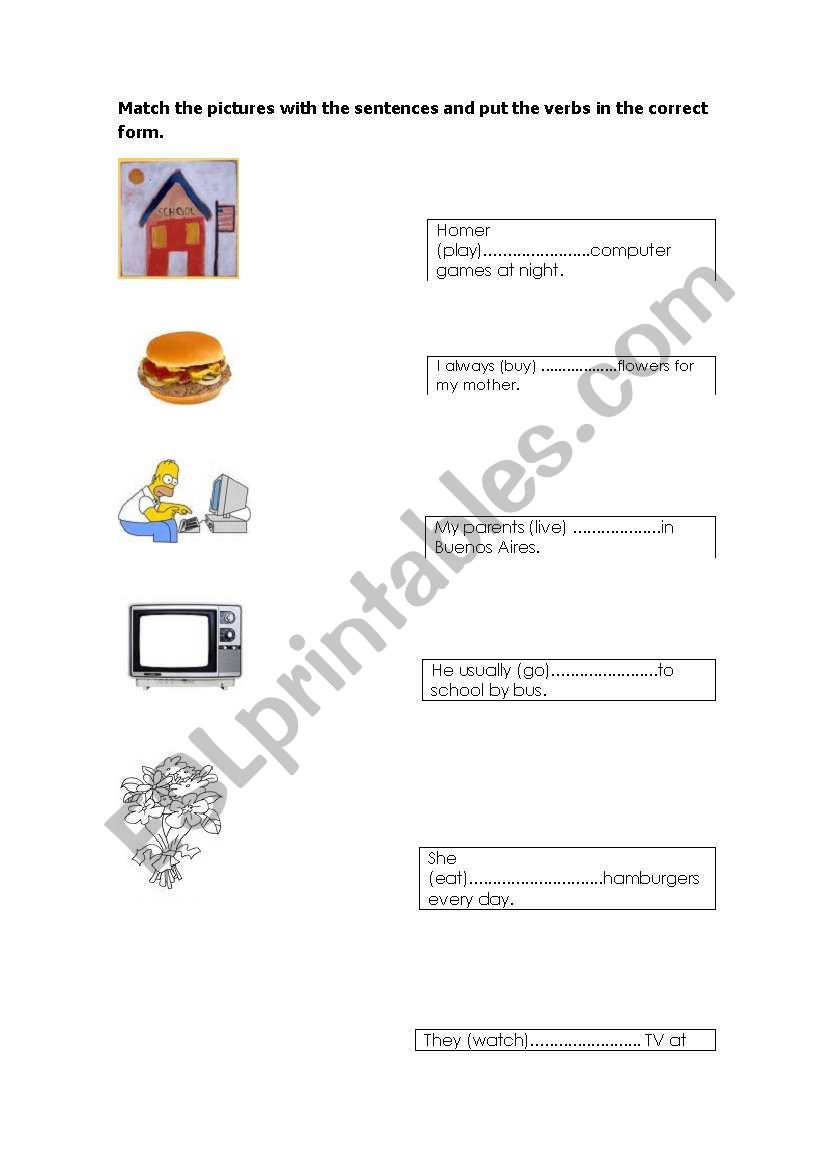 Present Simple worksheet