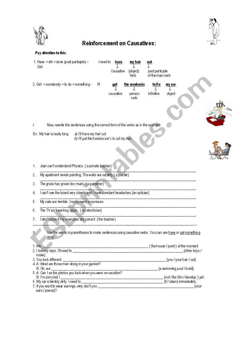 have something done worksheet